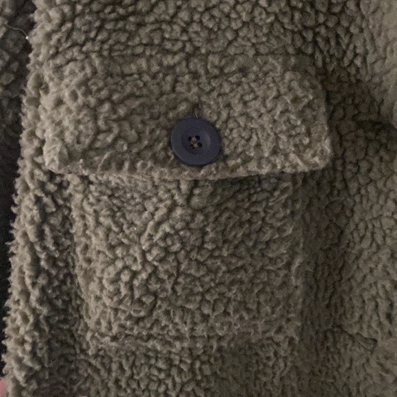 teddy bear coat with black buttons - Picture 2 of 2